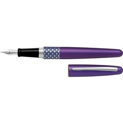 PILOT MR3 FOUNTAIN PEN MEDIUM NIB ELLIPSE VIOLET BARREL BLACK INK