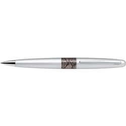 PILOT MR2 BALLPOINT PEN MEDIUM 1MM PYTHON SILVER BARREL BLACK INK
