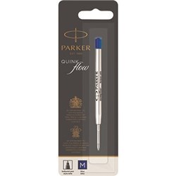 PARKER QUINK BALLPOINT PEN REFILL MEDIUM 1MM BLUE