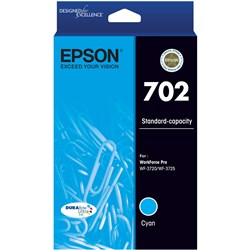 EPSON 702 DURABRITE ULTRA INK CARTRIDGE CYAN