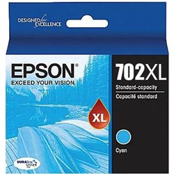 EPSON 702XL DURABRITE ULTRA INK CARTRIDGE HIGH YIELD CYAN