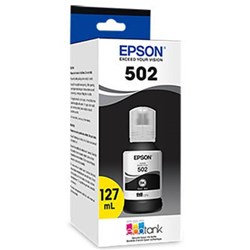 EPSON T502 ECOTANK INK REFILL BOTTLE 127ML BLACK