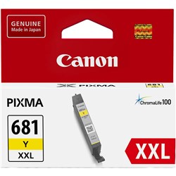 CANON PIXMA CLI681XXLY INK CARTRIDGE EXTRA HIGH YIELD YELLOW