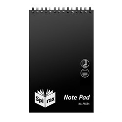 SPIRAX P563A REPORTER NOTEBOOK POLY COVER 200MMX127MM RULED 200 PAGE TOP OPEN BLACK