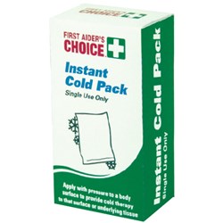 FIRST AIDER'S CHOICE INSTANT COLD PACK SINGLE USE ONLY SMALL
