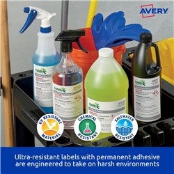 AVERY IDENTIFICATION LASER ULTRA RESISTANT WHITE L7911 45.7X21.2MM 46UP 460 LABELS