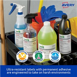AVERY IDENTIFICATION LASER ULTRA RESISTANT WHITE L7916 210X148MM 2UP 20 LABELS
