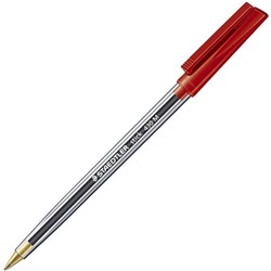 STAEDTLER 430 STICK BALLPOINT PENS MEDIUM 1MM RED CUP OF 50