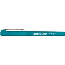 ARTLINE 200 FINELINER PEN FINE 0.4MM DARK GREEN PACK OF 12