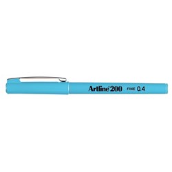 Artline 200 Fineliner Pen Fine 0.4mm Light Blue Pack Of 12