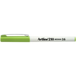 ARTLINE 210 FINELINER PEN MEDIUM 0.6MM LIME GREEN PACK OF 12