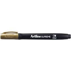 ARTLINE SUPREME METALLIC MARKERS BULLET 1MM GOLD PACK OF 12