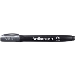 ARTLINE SUPREME METALLIC MARKERS BULLET 1MM SILVER PACK OF 12