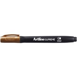 ARTLINE SUPREME METALLIC MARKERS BULLET 1MM BRONZE PACK OF 12