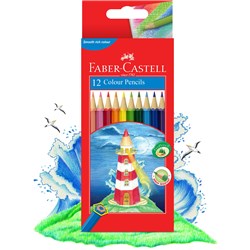 FABER-CASTELL HEXAGONAL COLOUR PENCILS ASSORTED PACK OF 12