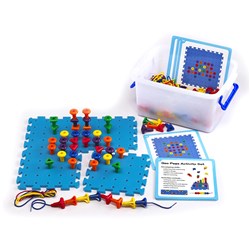 EDX EDUCATION GEO PEGS AND PEG BOARD ACTIVITY SET