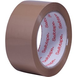 SELLOTAPE 767 PACKAGING TAPE 36MM X 75M HOT-MELT ADHESIVE BROWN