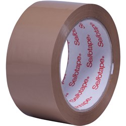 SELLOTAPE 767 PACKAGING TAPE 48MM X 75M HOT-MELT ADHESIVE BROWN
