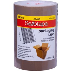 SELLOTAPE PACKAGING TAPE 48MM X 50M ACRYLIC ADHESIVE BROWN