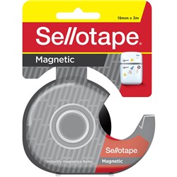 SELLOTAPE MAGNETIC TAPE 19MMX3M IN DISPENSER BLACK