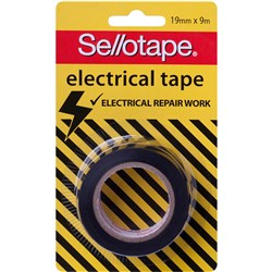 SELLOTAPE ELECTRICAL TAPE 19MMX9M BLACK