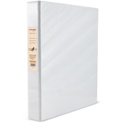 BIBBULMUN INSERT BINDER A4 3D RING 25MM WHITE