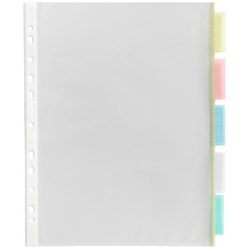 BIBBULMUN PVC DIVIDER A4 1-10 TAB NUMBERED WHITE