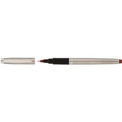 ARTLINE SIGNATURE SILVER ROLLER BALL PEN 0.7MM RED
