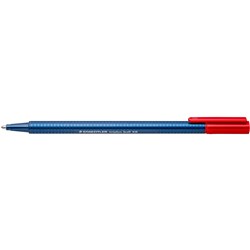 STAEDTLER 437 TRIPLUS BALLPOINT PENS MEDIUM 1MM RED PACK OF 10