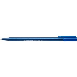 STAEDTLER 437 TRIPLUS BALLPOINT PENS MEDIUM 1MM BLUE PACK OF 10