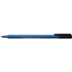 STAEDTLER 437 TRIPLUS BALLPOINT PENS MEDIUM 1MM BLACK PACK OF 10