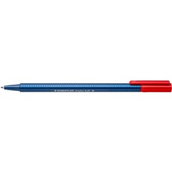 STAEDTLER 437 TRIPLUS BALLPOINT PENS EXTRA BROAD 1.6MM RED PACK OF 10