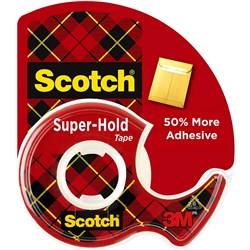 SCOTCH 198 SUPER HOLD TAPE 19MMX16.5MM HIGH GLOSS WITH DISPENSER